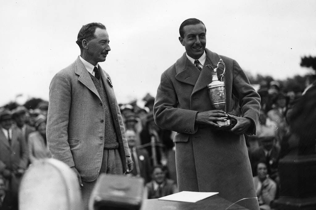 Henry Cotton with the Claret Jug in 1934
